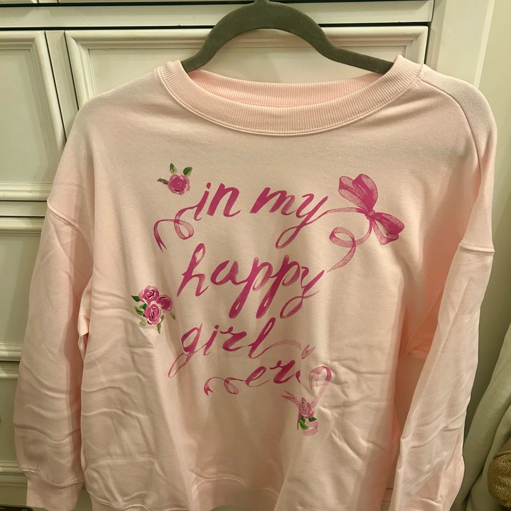 Rebellious One Light Pink Pullover Sweatshirt